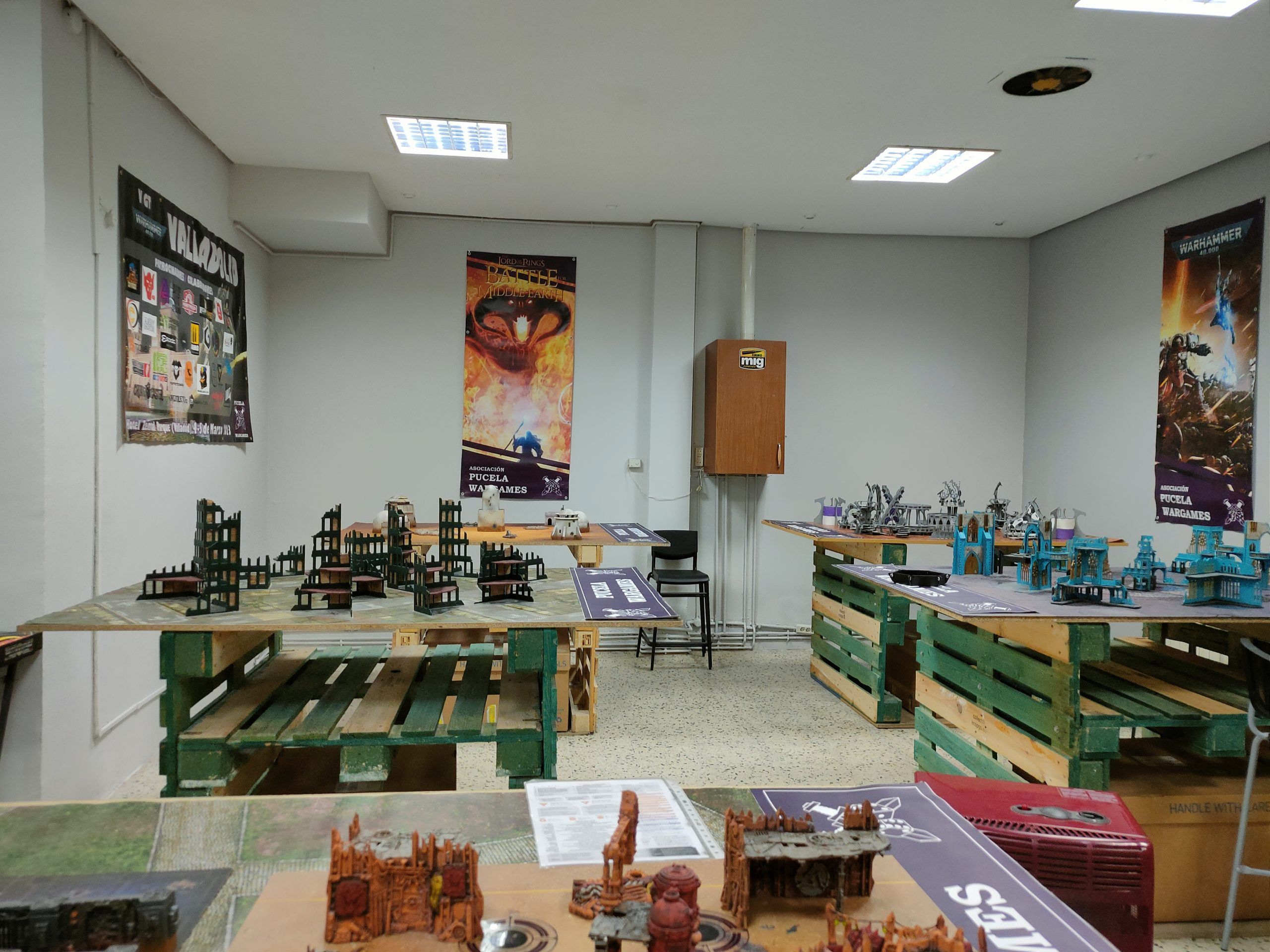 Sala grande del local de Pucela Wargames