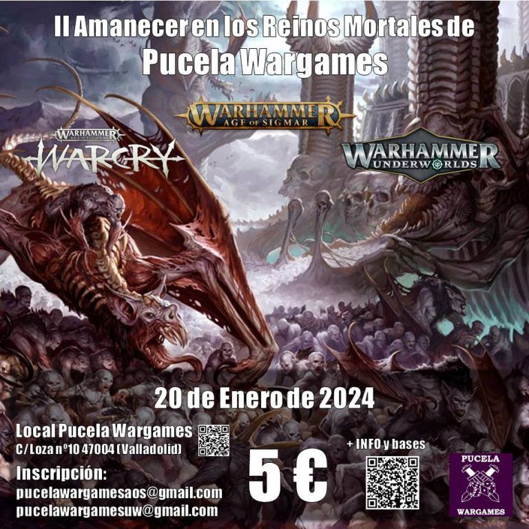 Cartel del II Amanecer en los Reinos Mortales en Pucela Wargames