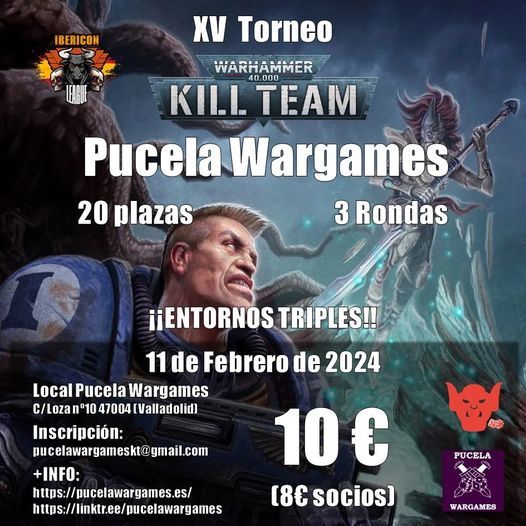 Torneo de Kill Team de febrero de 2024 en Pucela Wargames, tu club de juegos de miniaturas en Valladolid