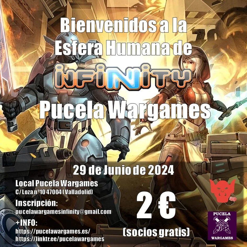 Cartel de la I Jornada de Infinity en Pucela Wargames