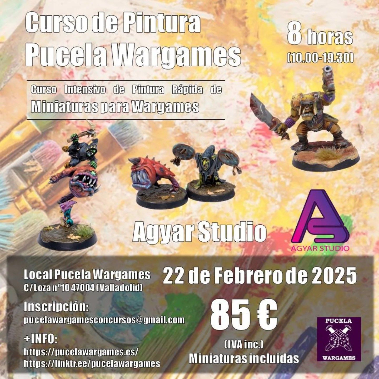 Curso de pintura para miniaturas de wargames por Agyar Studio en Pucela Wargames