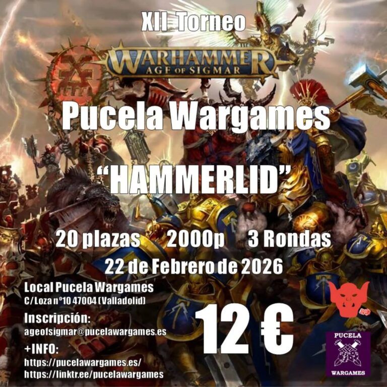 XII Torneo de Ageo of Sigmar "Hammerlid" en Pucela Wargames