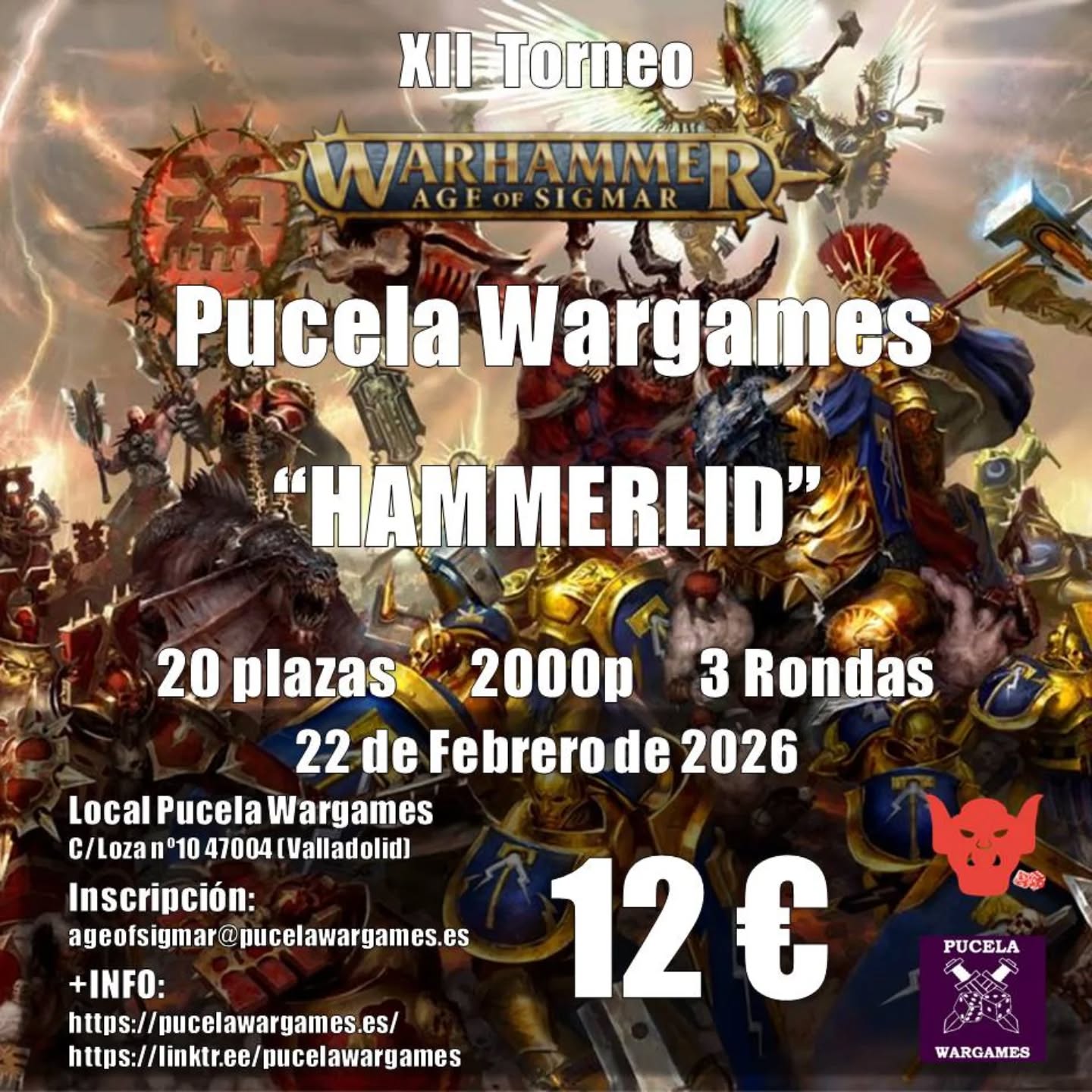 XII Torneo de Ageo of Sigmar "Hammerlid" en Pucela Wargames