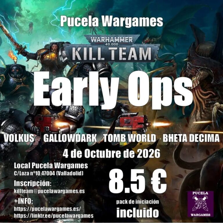 Torneo Kill Team Early Ops Octubre 2026 en Pucela Wargames